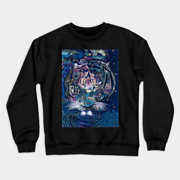 Tiger 15 Crewneck Sweatshirt by Mr. Leon Artwork